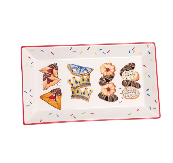 Ceramic Sprinkle Purim Tray with Book of Purim - Image 2